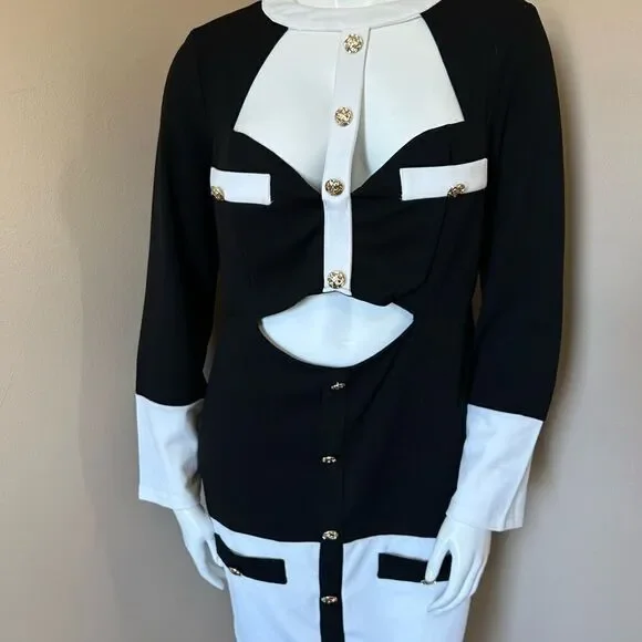 NWT Classic Chic Black/White Dress - Size 2X - Picture 8 of 16